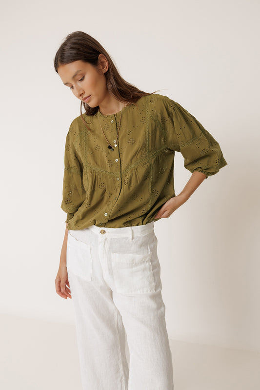 SHIRT WITH SCHIFFLI EMBROIDERY 1