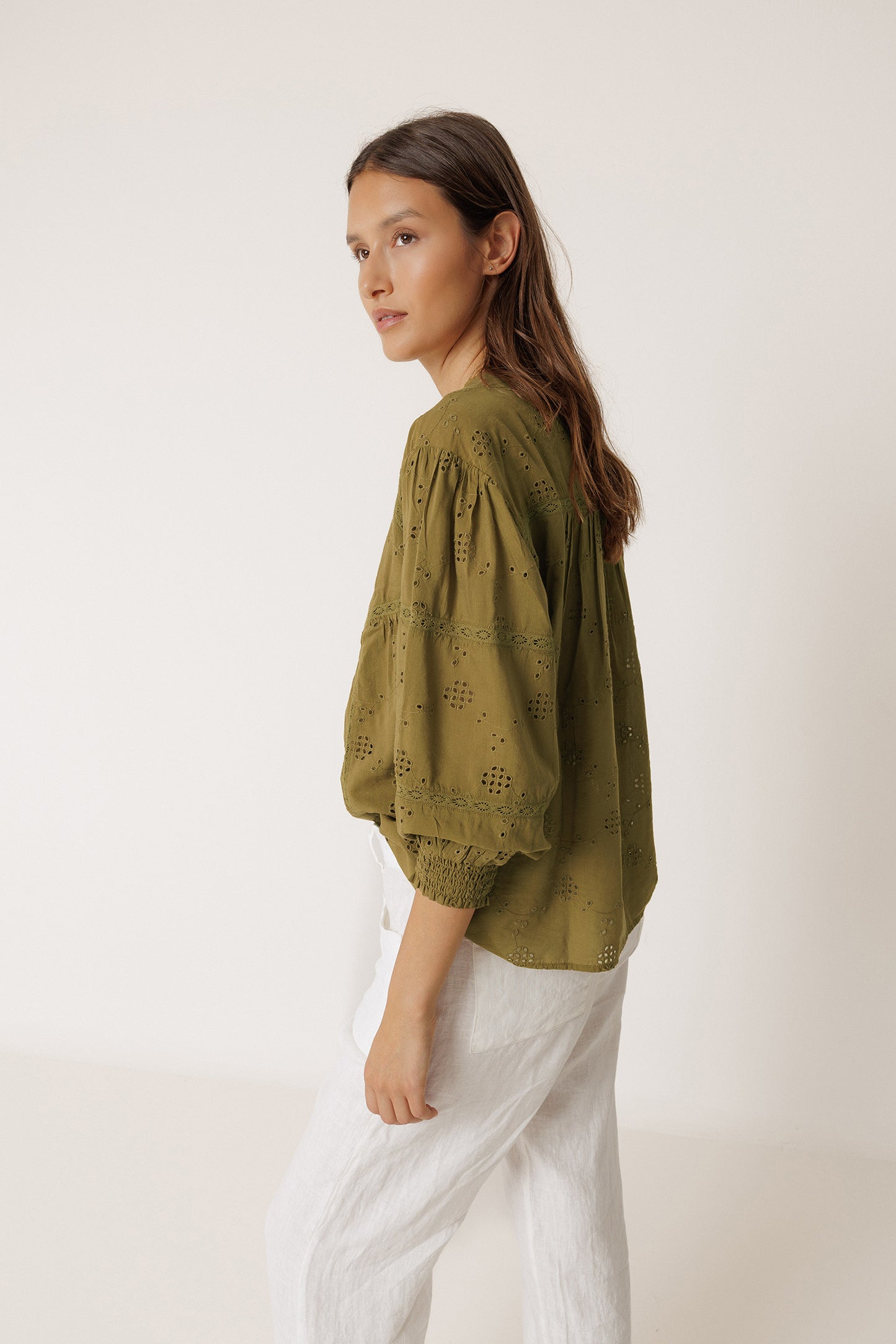 SHIRT WITH SCHIFFLI EMBROIDERY