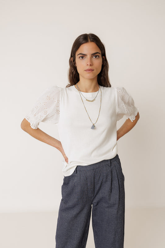 BALLOON-SLEEVE TEE 1