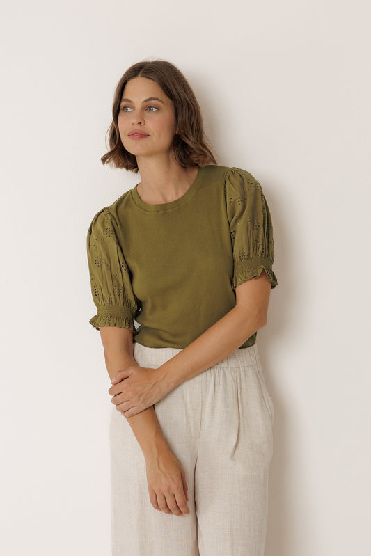 BALLOON-SLEEVE TEE 1