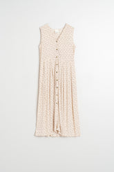 MULTIPOSITION BLOCK-PRINT DRESS