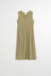 MULTIPOSITION BLOCK-PRINT DRESS