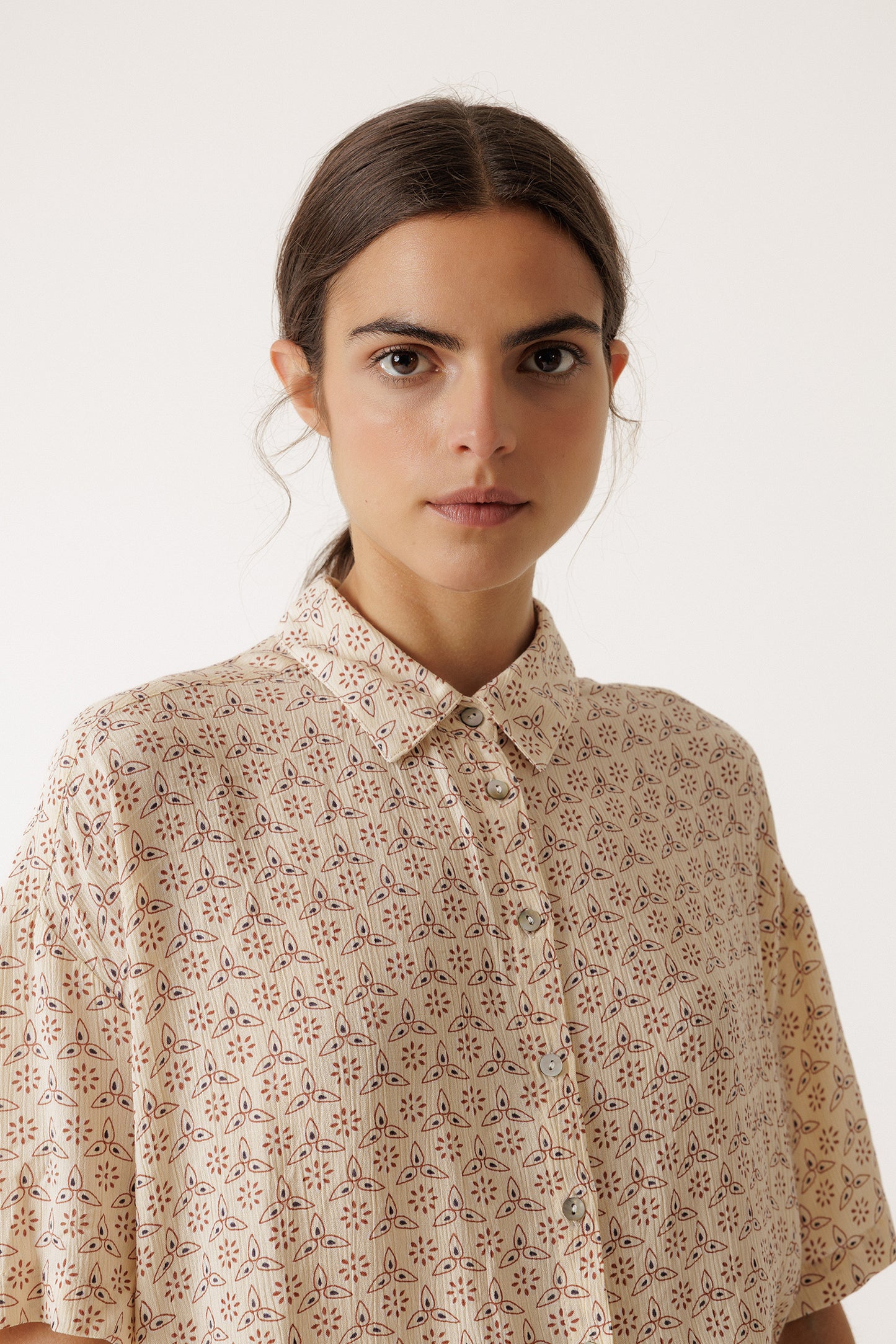 OVERSIZE BLOCK-PRINT SHIRT