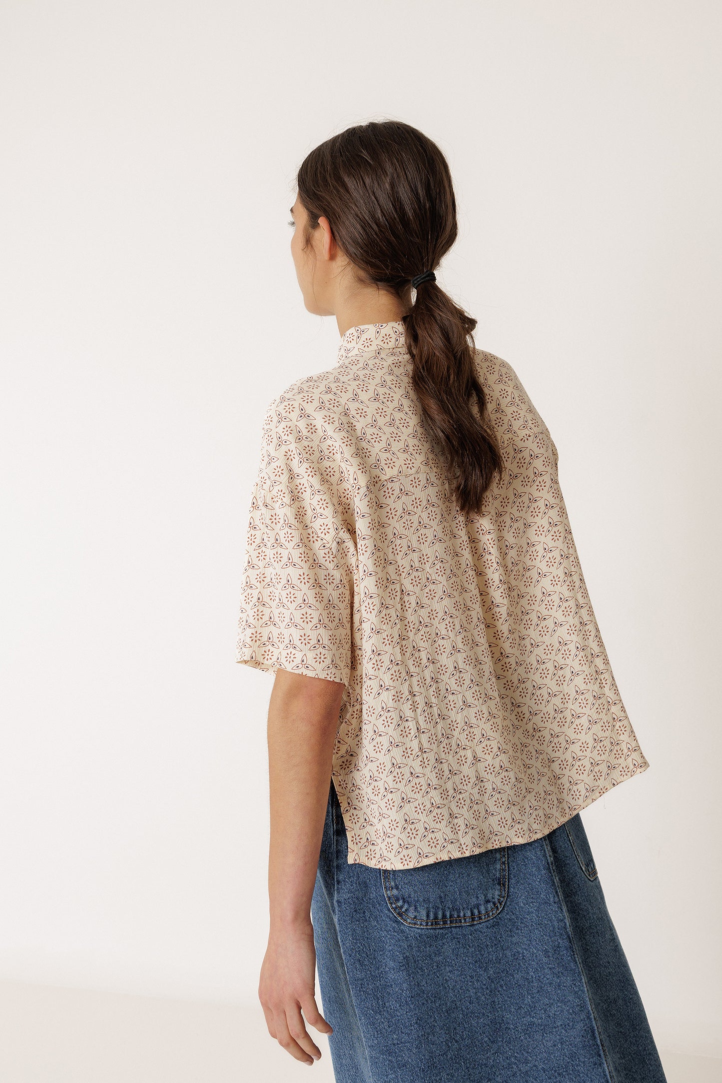 OVERSIZE BLOCK-PRINT SHIRT