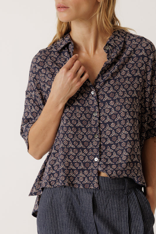 OVERSIZE BLOCK-PRINT SHIRT 2