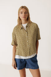 OVERSIZE BLOCK-PRINT SHIRT