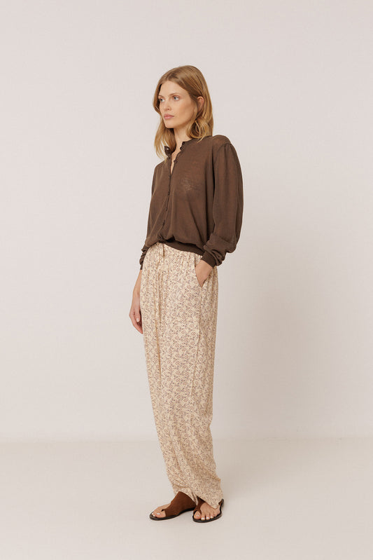 FLOWY BLOCK-PRINT PANT 2
