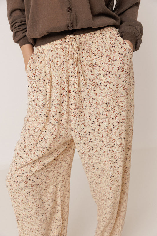 FLOWY BLOCK-PRINT PANT 3
