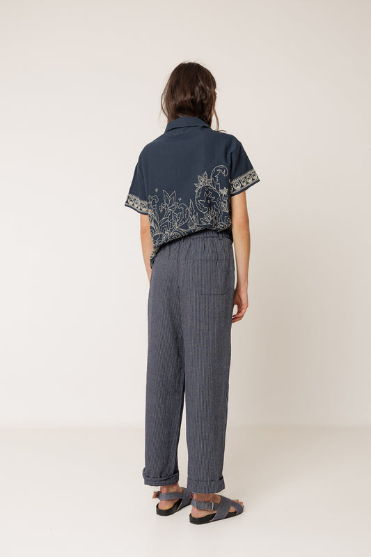 PLEATED PINSTRIPE TROUSER 5