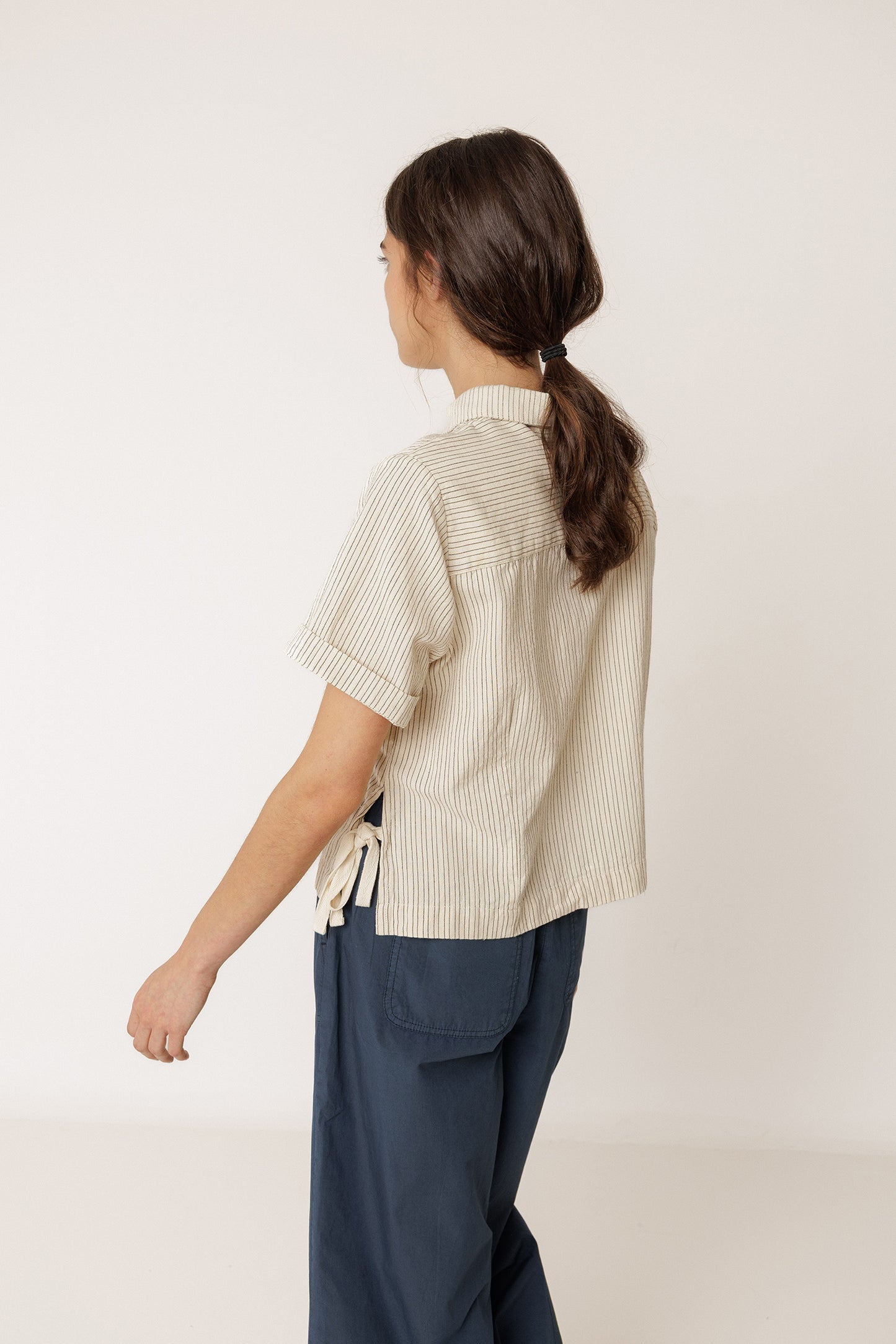 STRIPED SHIRT WITH TIE