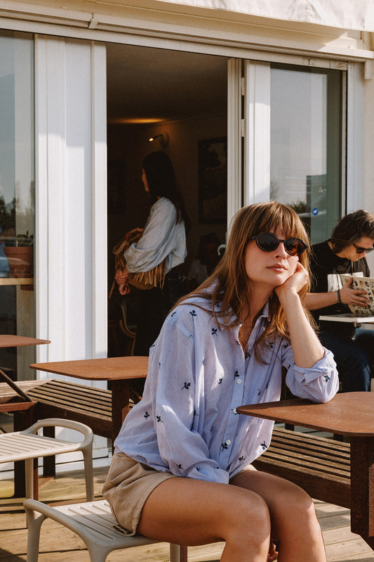 PUFF SLEEVE EMBROIDERED SHIRT 1