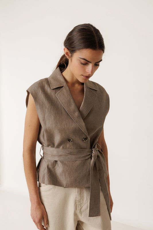 LINEN VEST 1