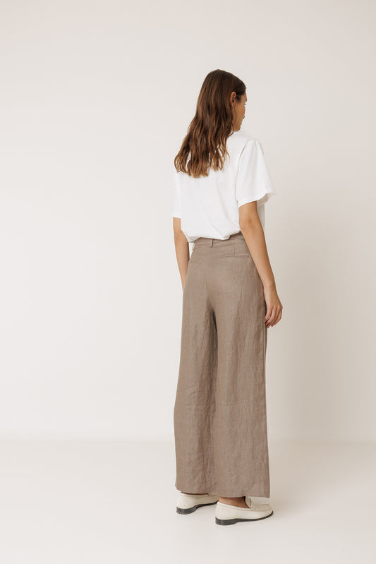PLEATED LINEN PANT 3
