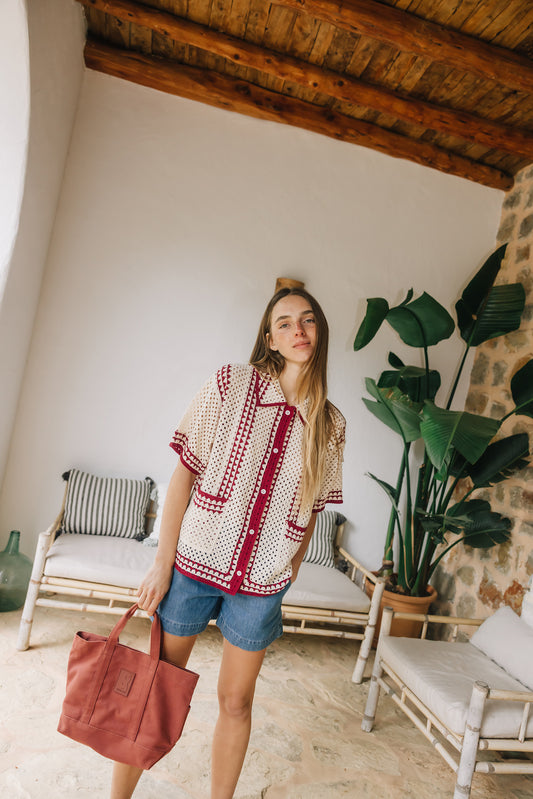 BICOLOR CROCHET SHIRT 3