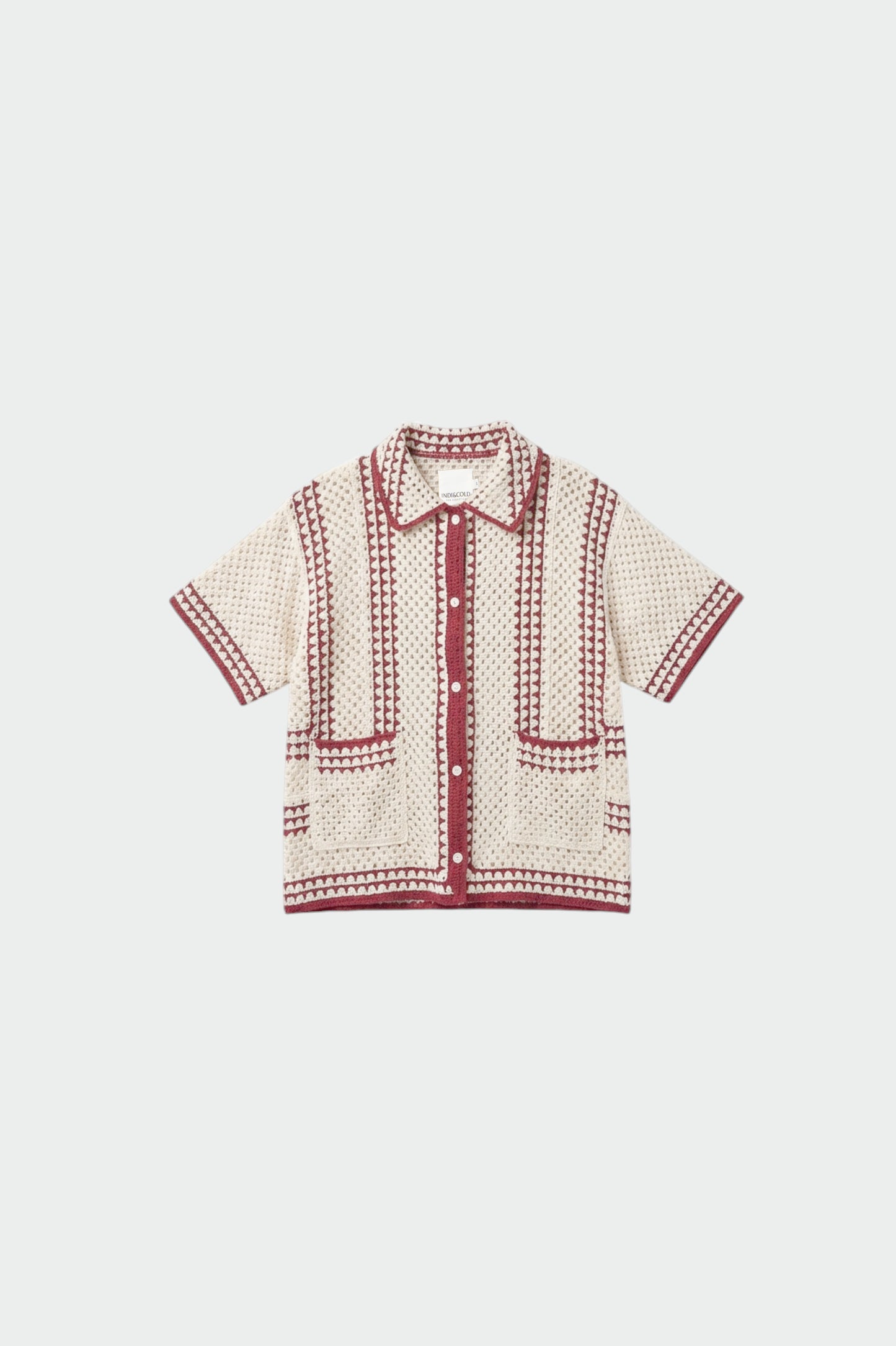 BICOLOR CROCHET SHIRT
