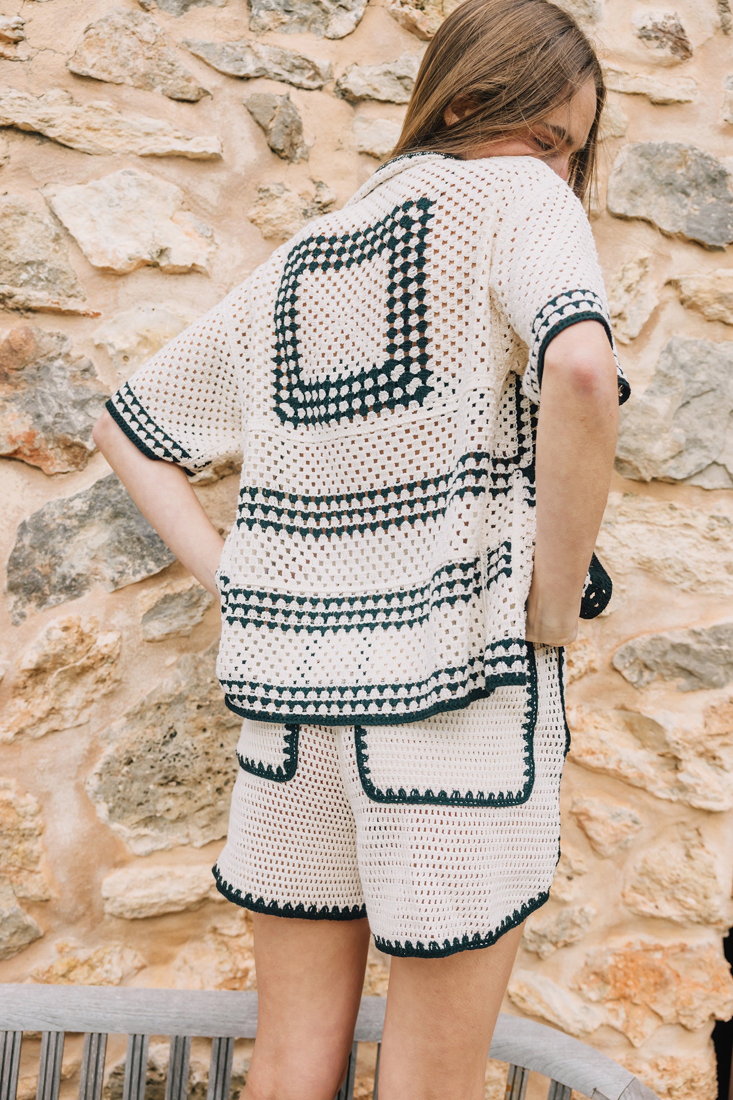 BICOLOR CROCHET SHIRT