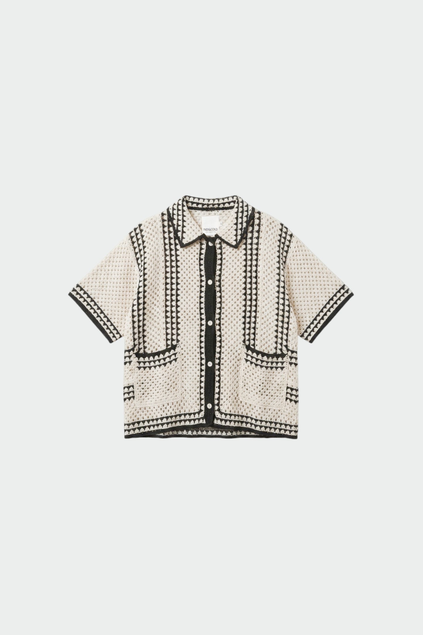 BICOLOR CROCHET SHIRT