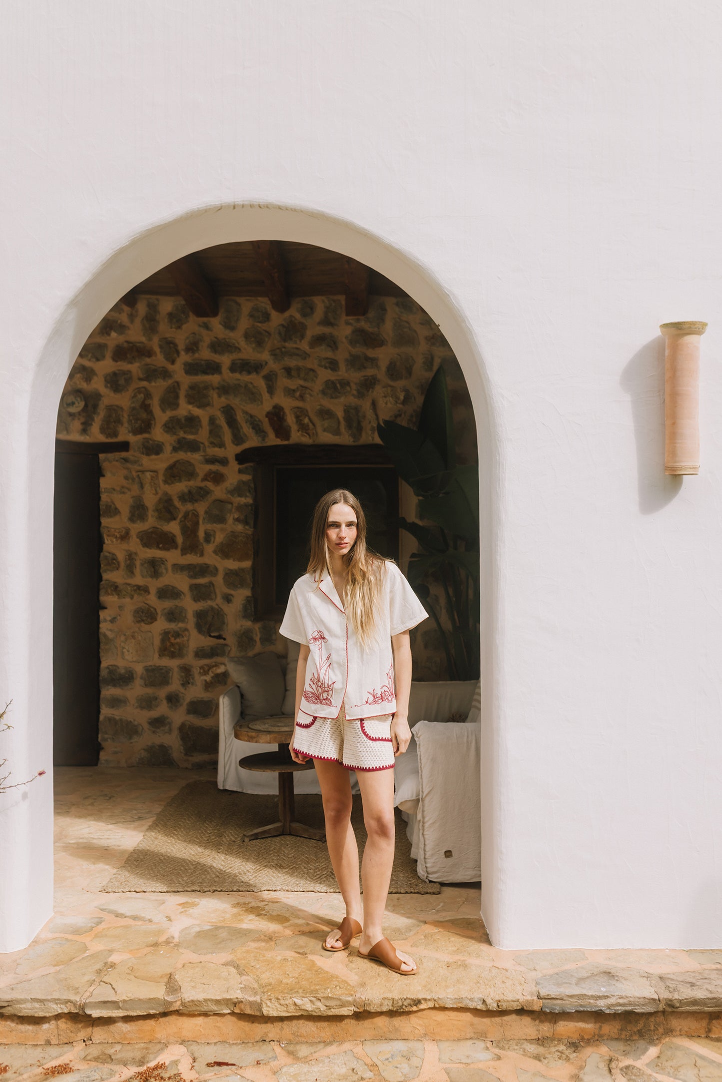 BICOLOR CROCHET SHORT