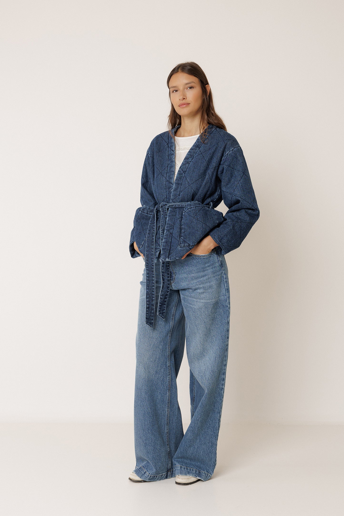 QUILTED KIMONO JACKET