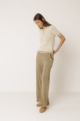 WIDE RIBBED PANT