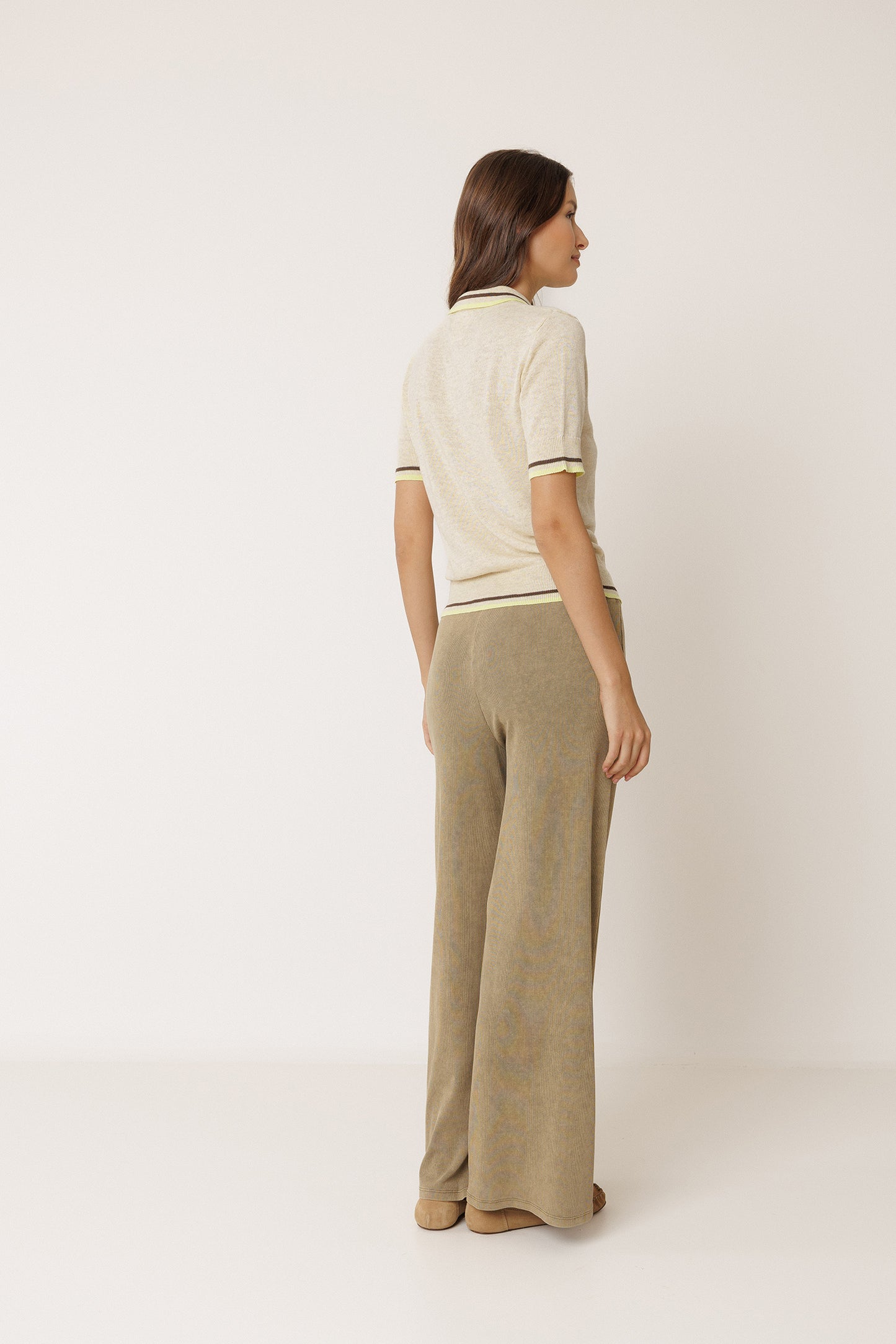 WIDE RIBBED PANT
