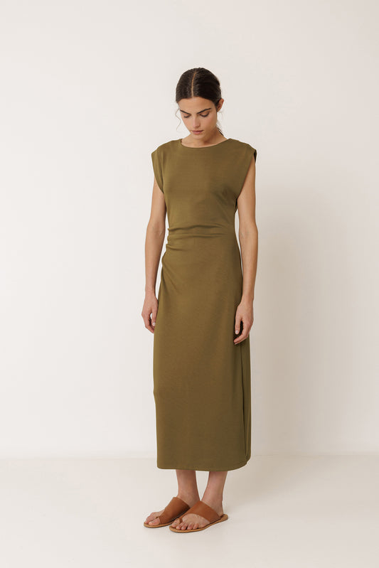 FITTED PLEATED DRESS 4
