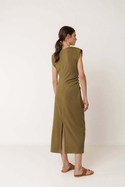 FITTED PLEATED DRESS 5