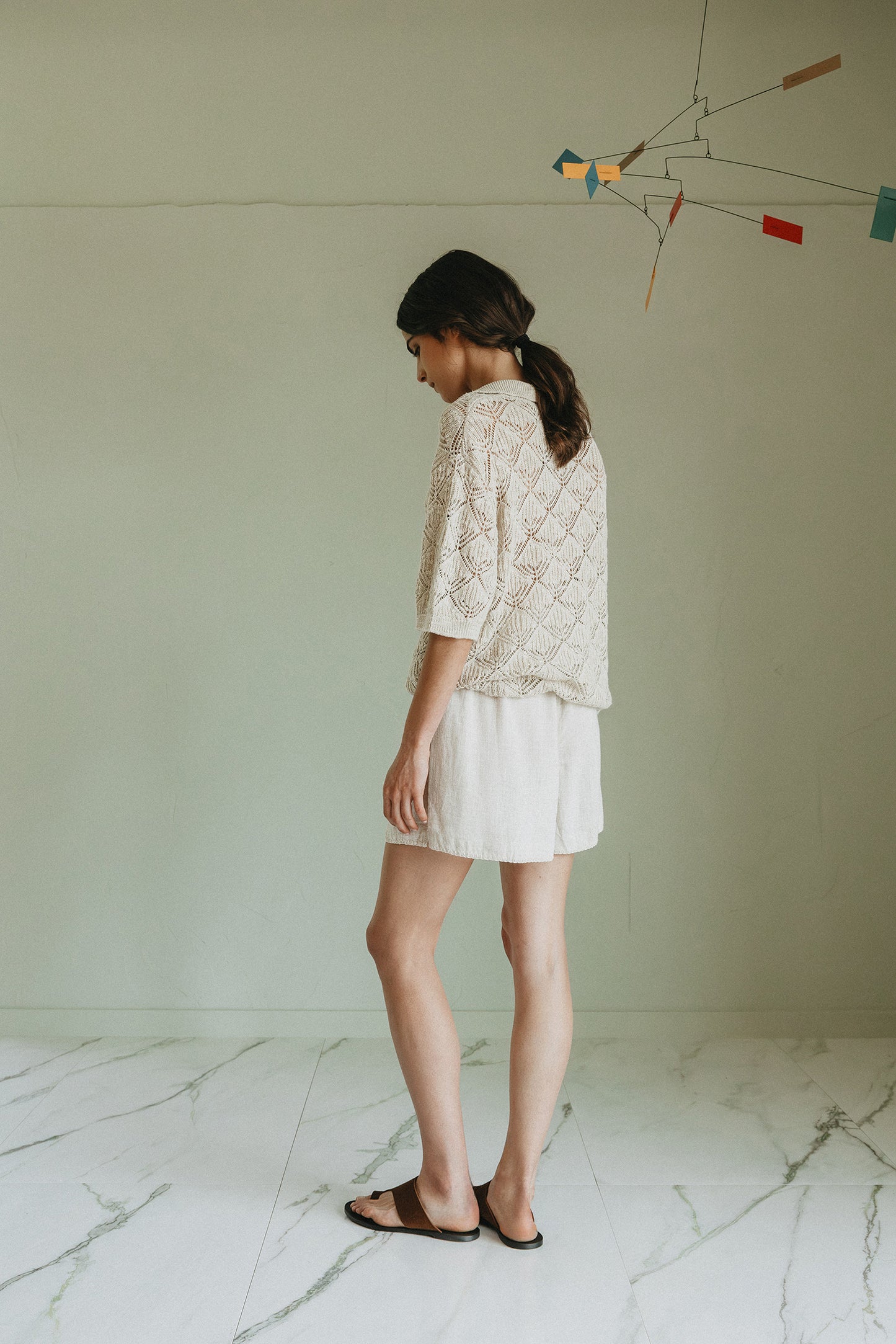 OPEN-KNIT POLO