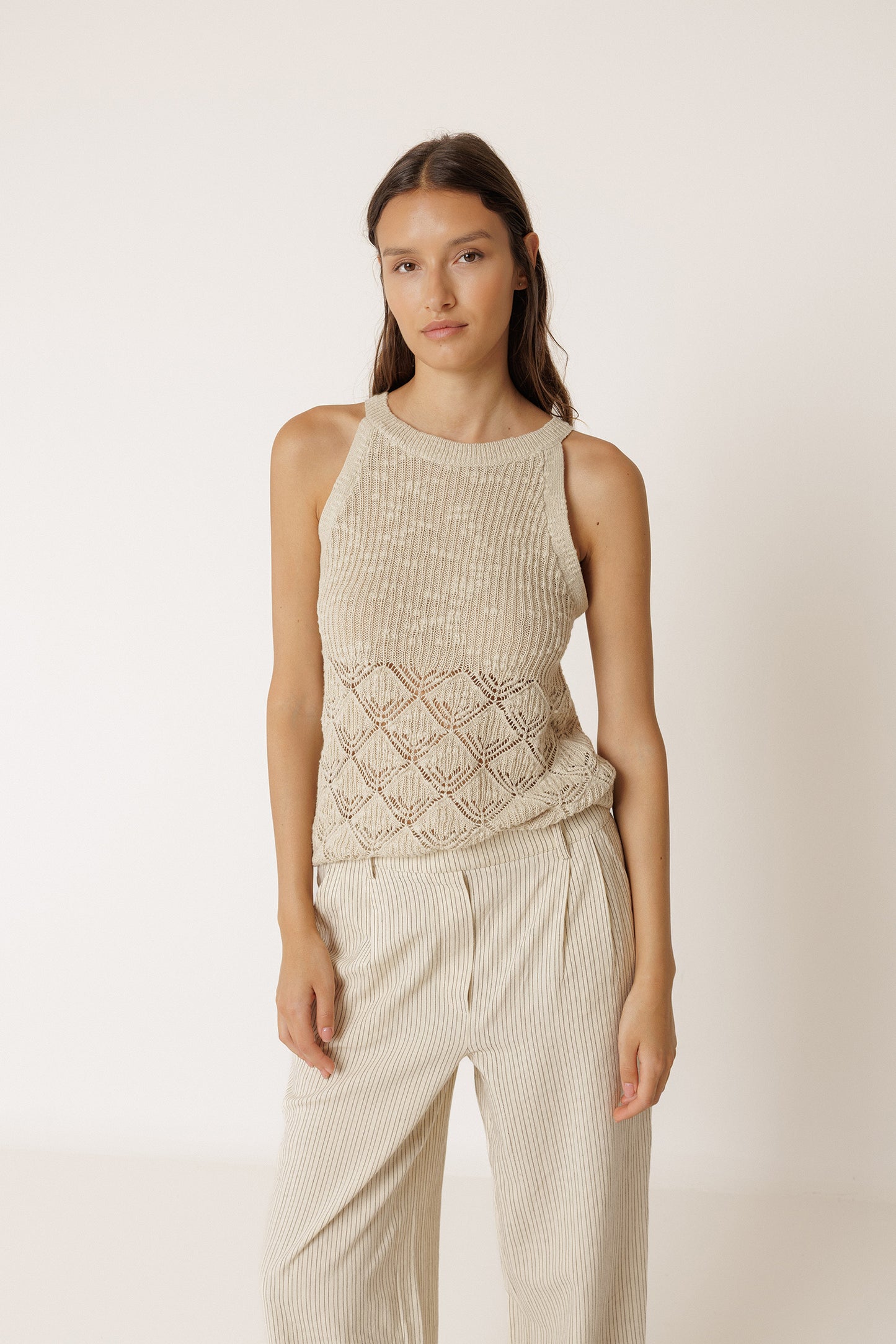 OPEN-KNIT TOP