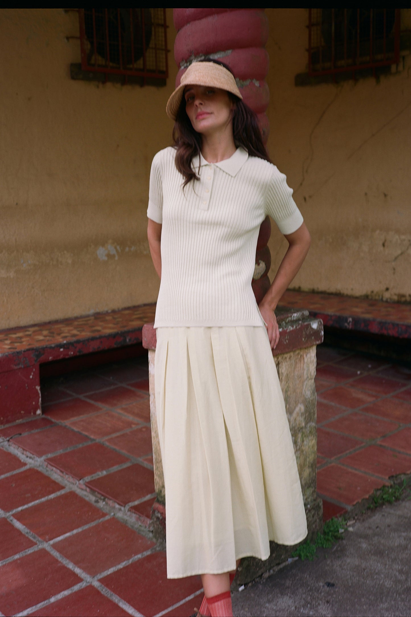 COTTON RIBBED POLO