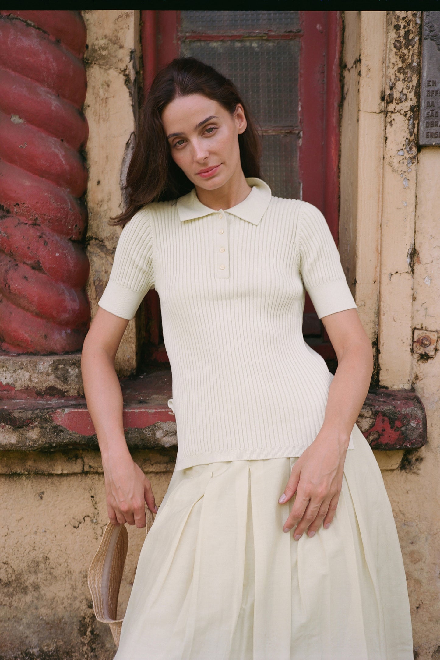 COTTON RIBBED POLO