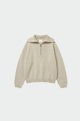 COTTON ZIP-UP SWEATER