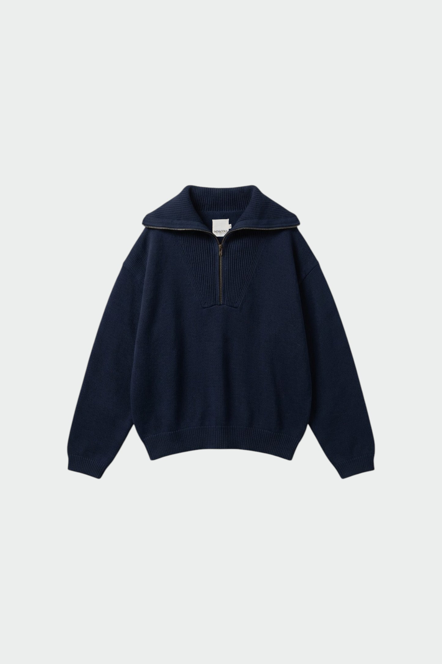 COTTON ZIP-UP SWEATER