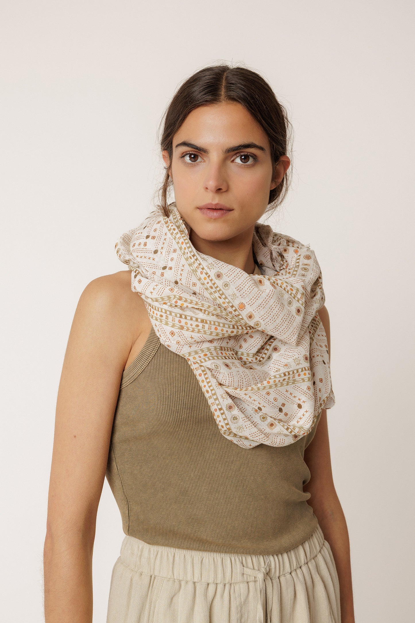 ETHNIC-PRINT SCARF