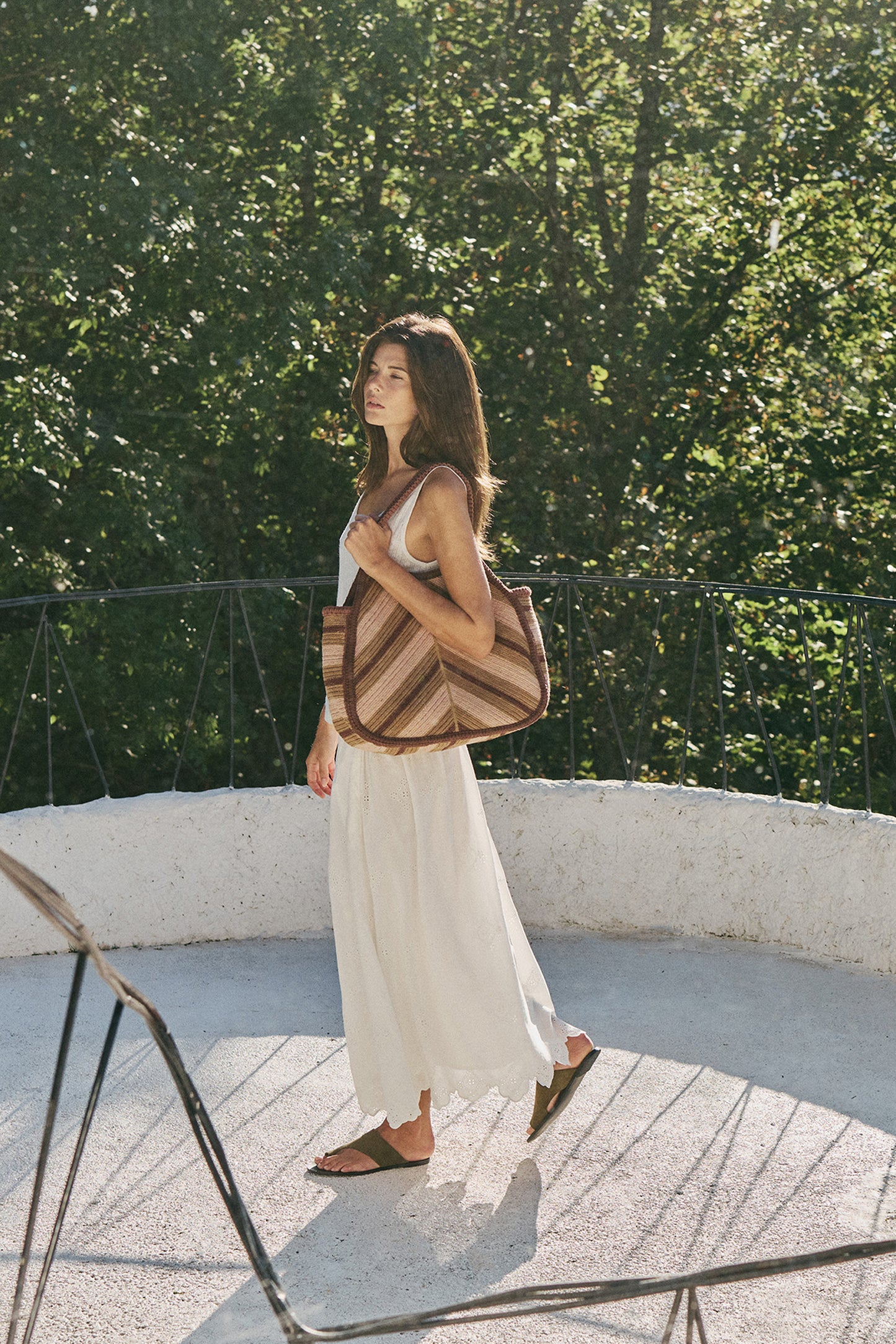 HERRINGBONE SHOPPER BAG