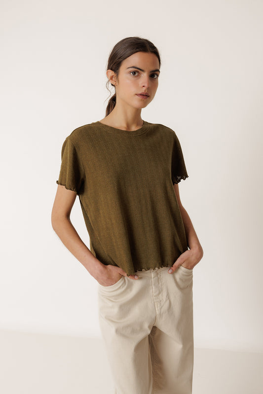 CROPPED RIB SHIRT 1