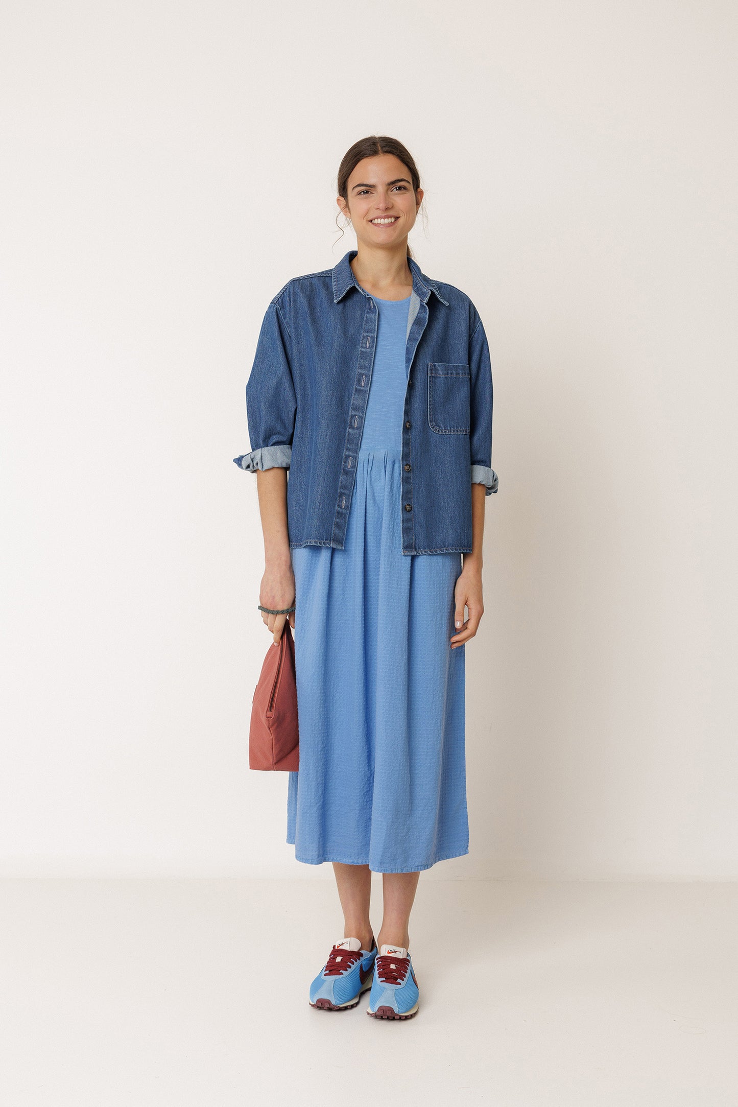 COMBINATION MIDI DRESS