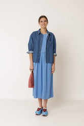 COMBINATION MIDI DRESS