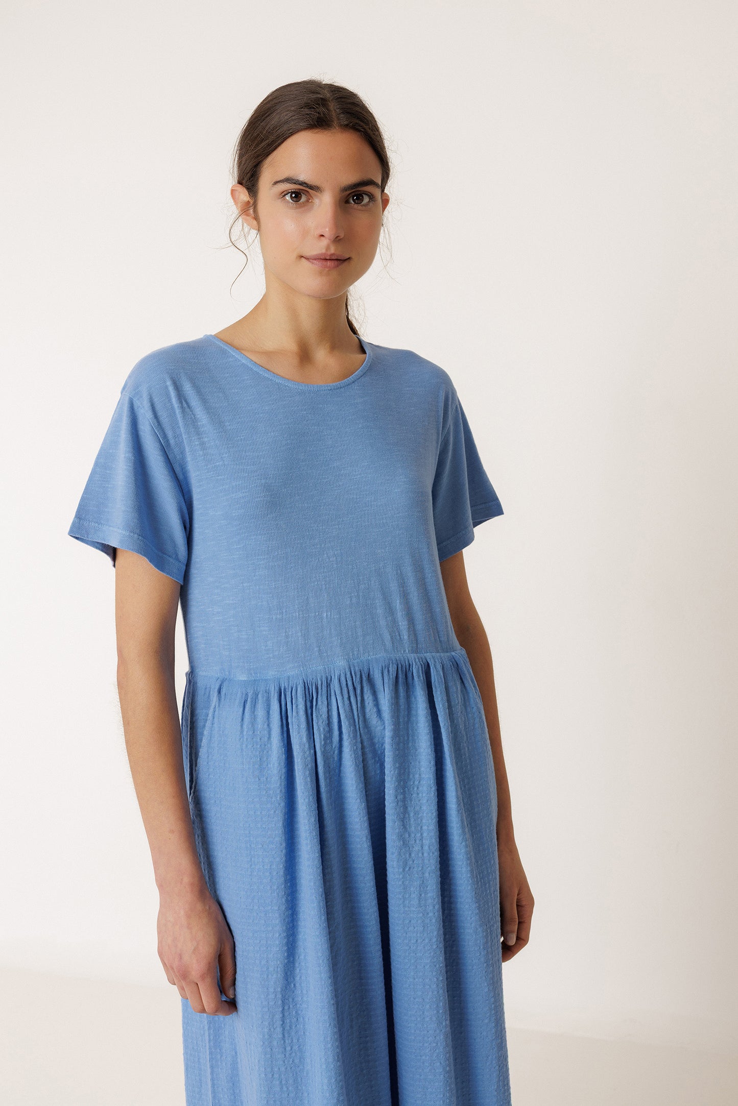 COMBINATION MIDI DRESS