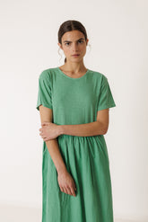 COMBINATION MIDI DRESS