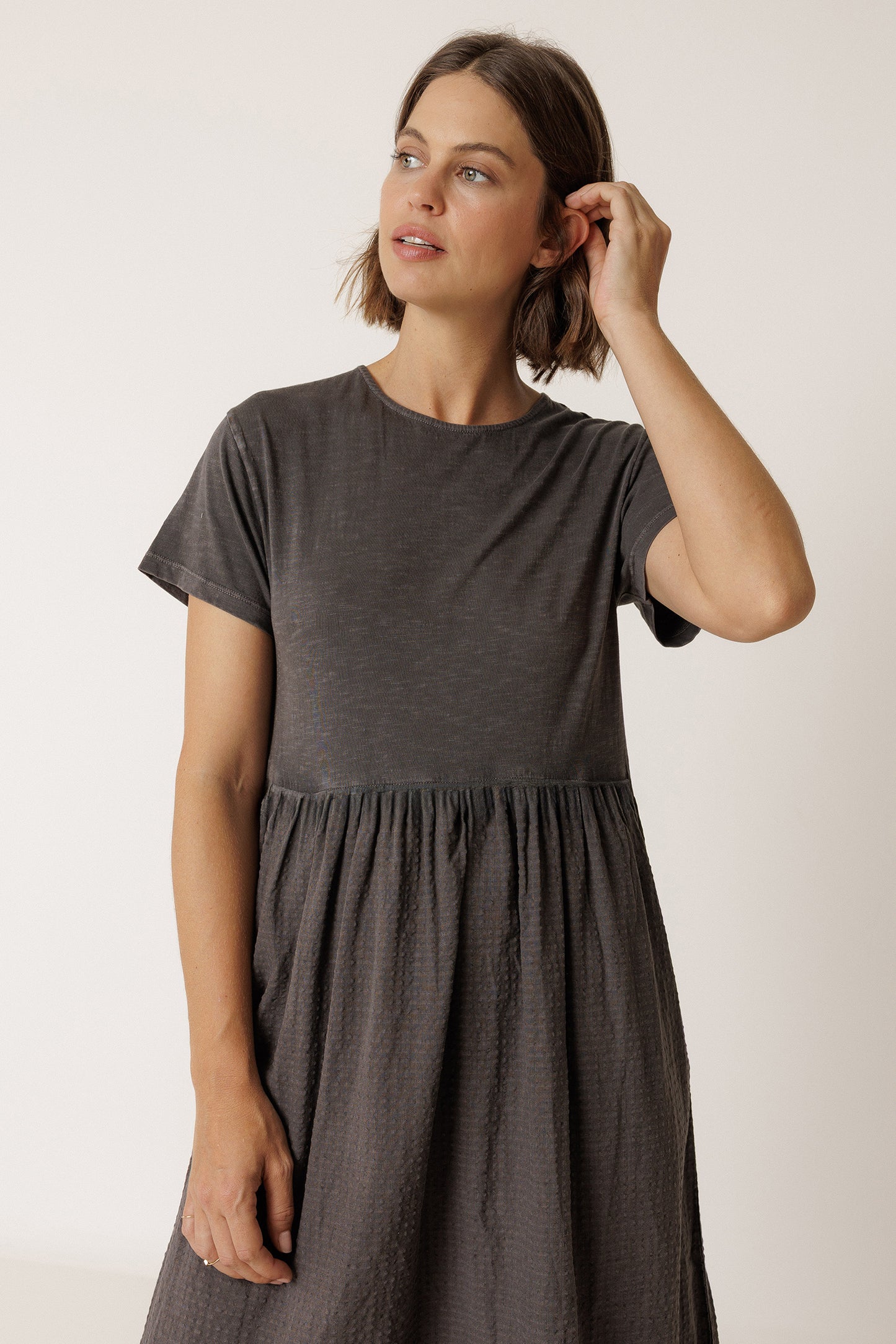 COMBINATION MIDI DRESS