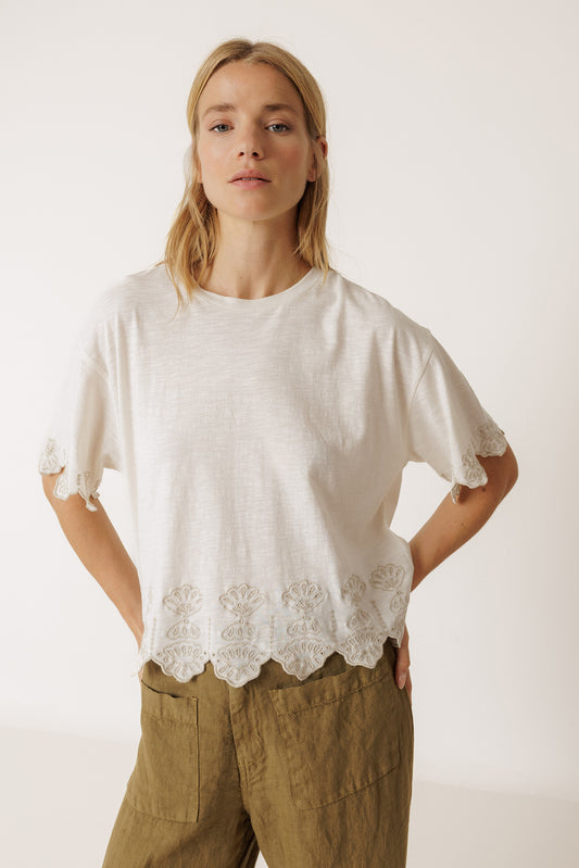 BOXY EMBROIDERED TEE 3