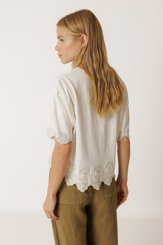 BOXY EMBROIDERED TEE 4