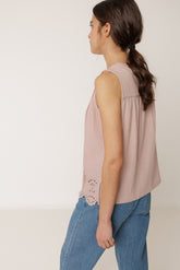 COMBINATION EMBROIDERED TEE