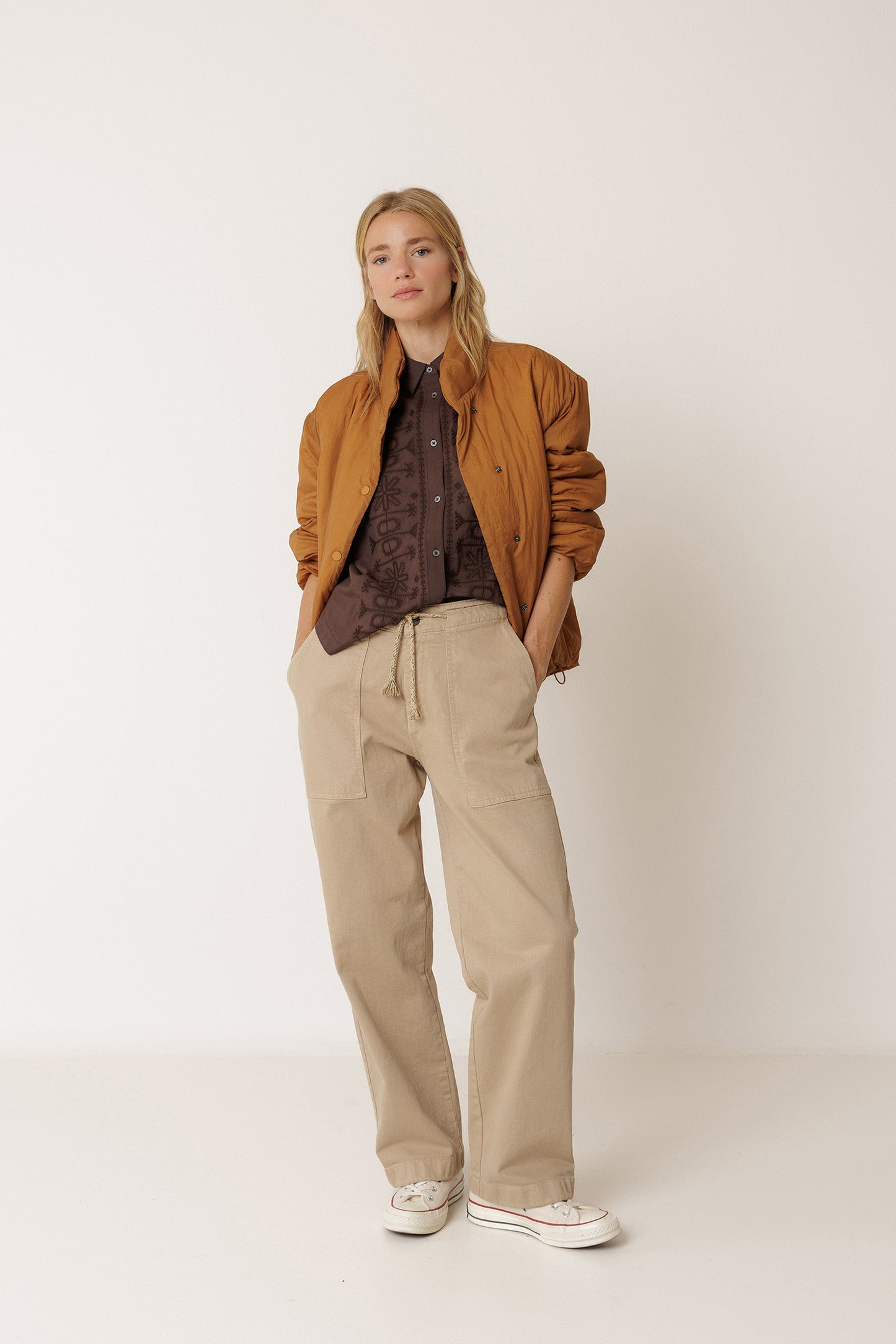 COMBINATION EMBROIDERED TEE