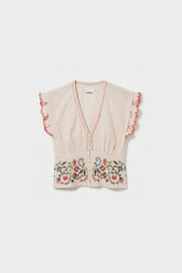 CROSS STICH EMBROIDERED TOP