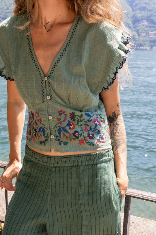 CROSS STICH EMBROIDERED TOP 2