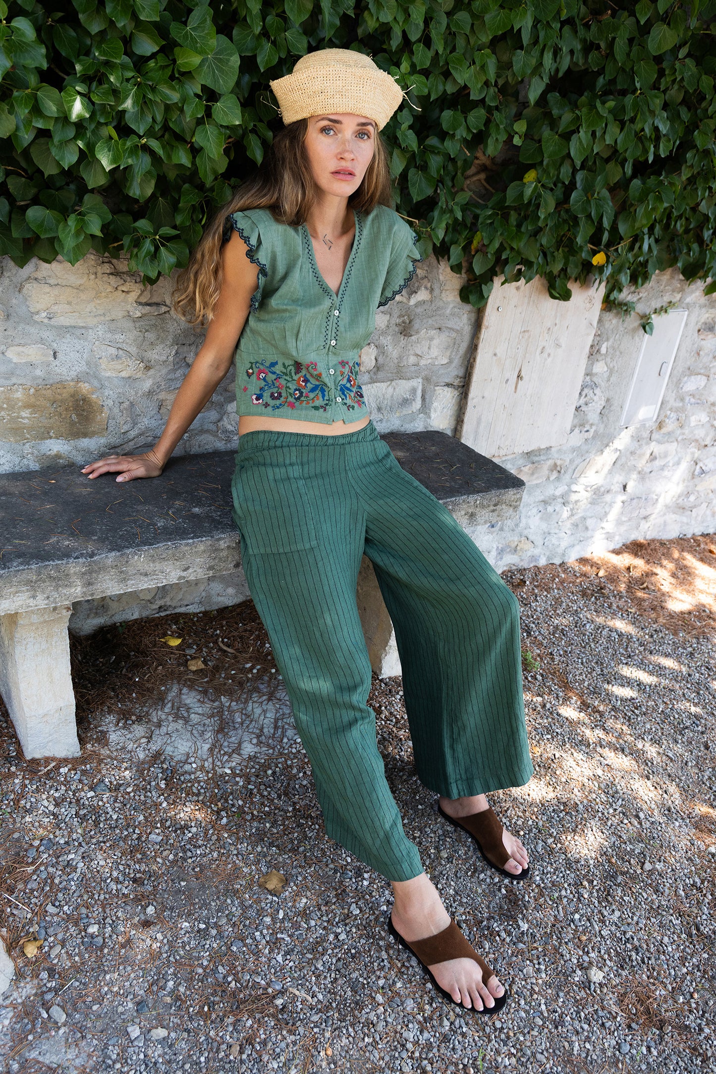CROSS STICH EMBROIDERED TOP