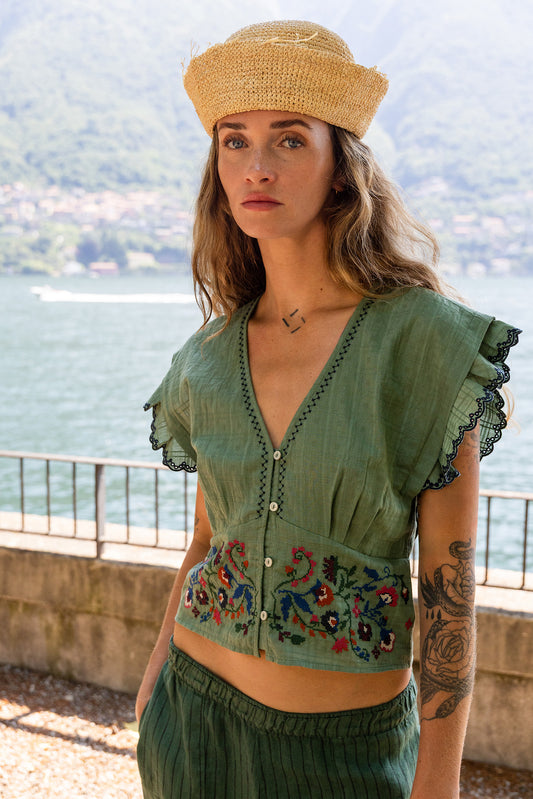 CROSS STICH EMBROIDERED TOP 5