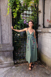 CROSS STITCH STRAP DRESS